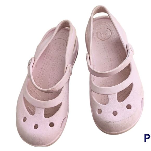 CROCS Shayna Mary Jane girl pastel pink size 12 @s1 - Picture 1 of 6